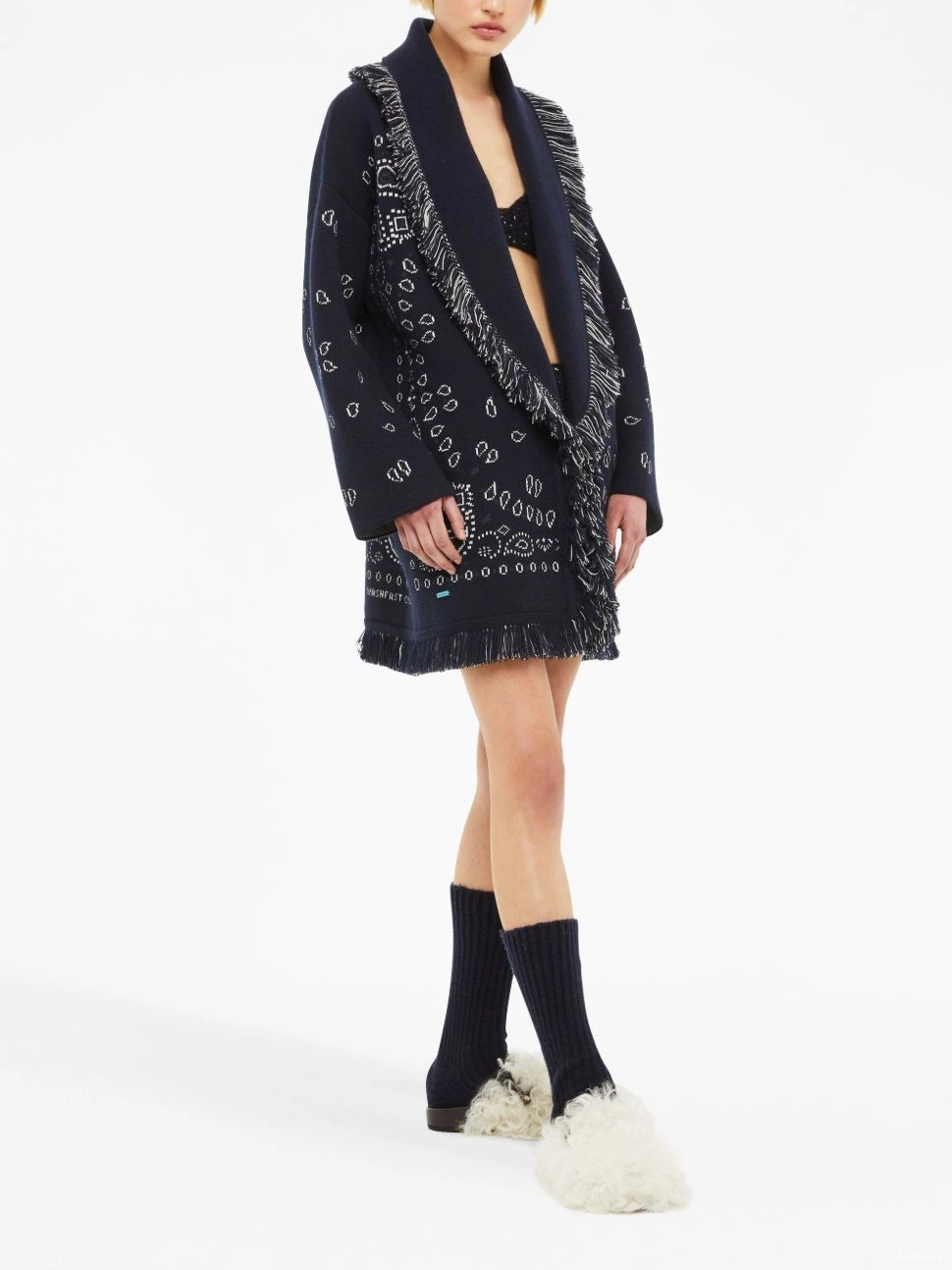 Cheap Bandana jacquard cashmere Alanui cardigan Women 0823